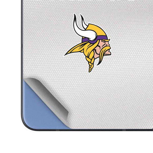 NFL Minnesota Vikings White Striped Galaxy Z Fold5 5G Skin